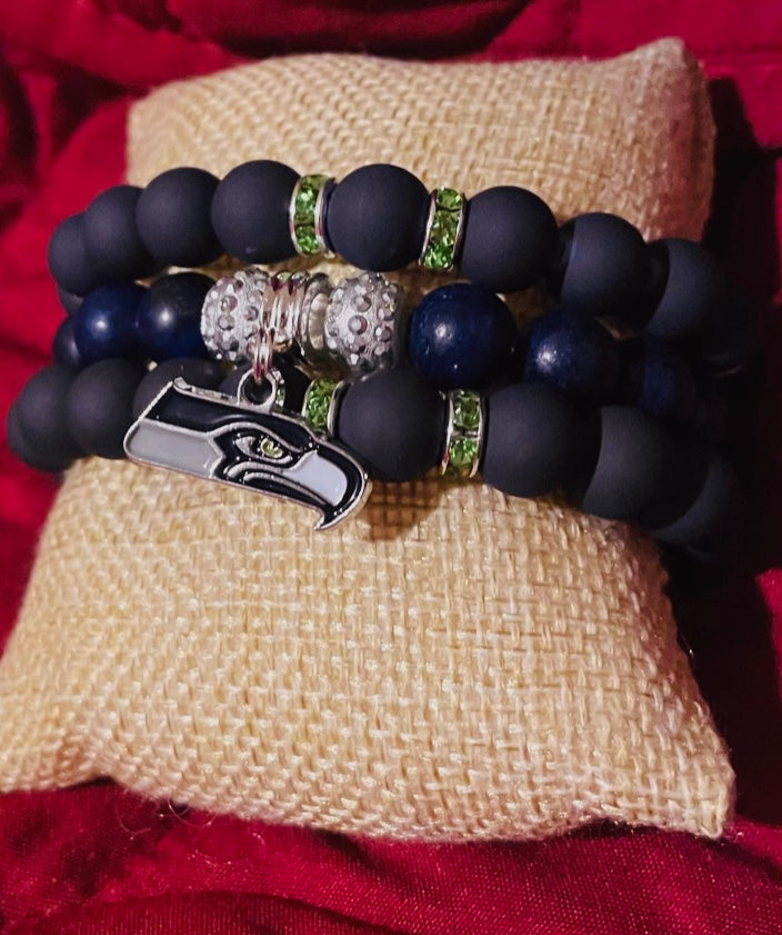 Navy Blue Team Set of Bracelets
