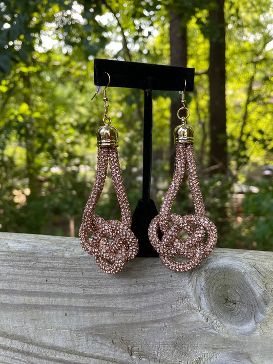 Bling Knot Earrings